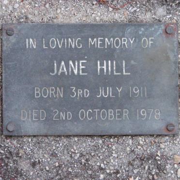 HILL Jane 1911-1978