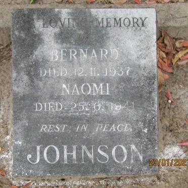 JOHNSON Bernard  -1937 &amp; Naomi -1941