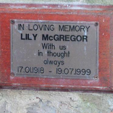 McGREGOR Lily 1918-1999 