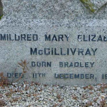 McGILLIVRAY Mildred Mary Elizabeth nee BRADLEY -1962