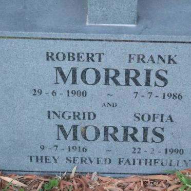 MORRIS Robert Frank 1900-1986 &amp; Ingrid Sofia 1916-1990