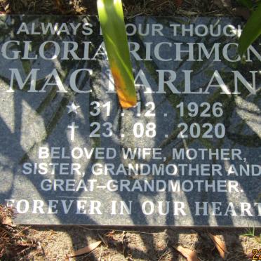 MACFARLANE Gloria Richmond 1926-2020
