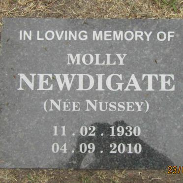 NEWDIGATE Molly nee NUSSEY 1930-2010