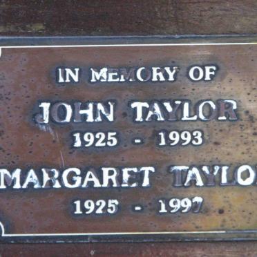 TAYLOR John 1925-1993 &amp; Margaret 1925-1997