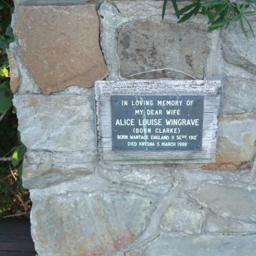 WINGRAVE Alice Louise nee CLARKE 1912-1988