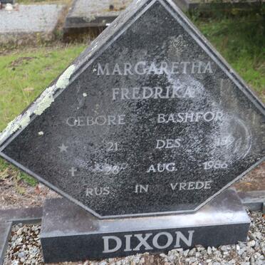 DIXON Margaretha Fredrika nee BASHFORD 1894-1986