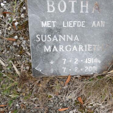 BOTHA Susanna Margarietha 1914-2001