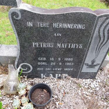 KAPP Petrus Matthys 1880-1953