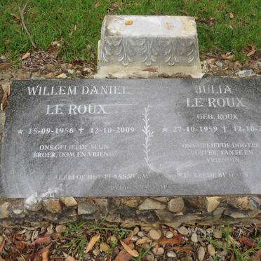 ROUX Willem Daniel, le 1956-2009 & Julia ROUX 1959-2009