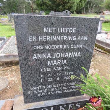 BOUKES Anna Johanna Maria nee VAN ZYL 1920-200?