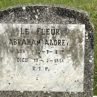 FLEUR Abraham Andrew, le 1888-1951