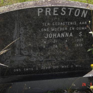 PRESTON Johanna S. 1907-1979