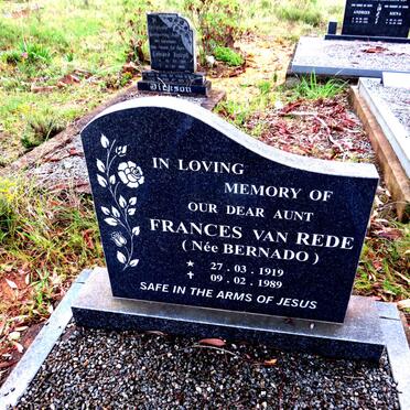 REDE Frances, van nee BERNADO 1919-1989