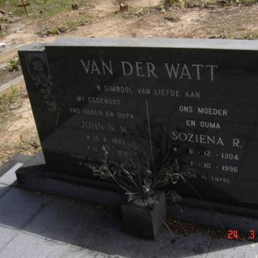 WATT John N.W., van der 1895-1978 &amp; Soziena R. 1904-1996