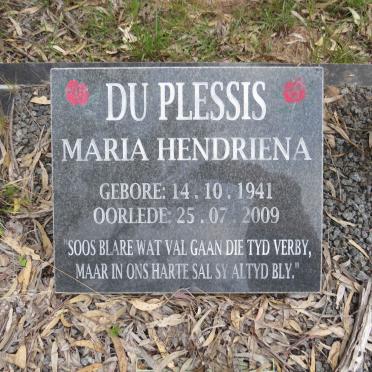 PLESSIS Maria Hendriena, du 1941-2009