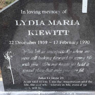 KIEWITT Lydia Maria 1959-1990