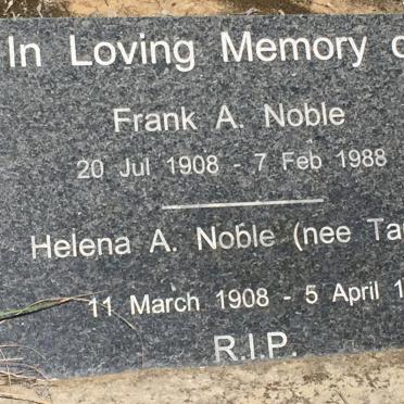 NOBLE Frank A. 1908-1988 &amp; Helena A. TAUTE 1908-1984