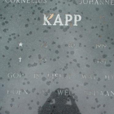 KAPP Cornelius Johannes 1919-1987