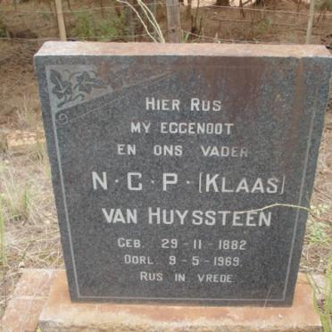 HUYSSTEEN N.C.P., van 1882-1969