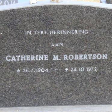 ROBERTSON Catherine M. 1904-1972