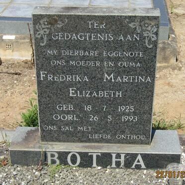 BOTHA Fredrika Martina Elizabeth 1925-1993