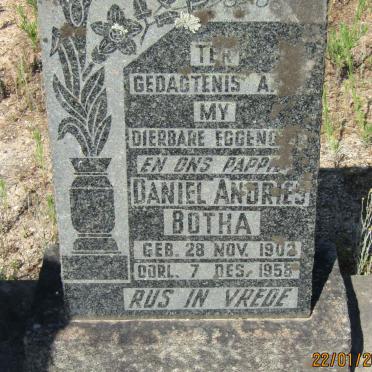 BOTHA Daniel Andries 1902-1958