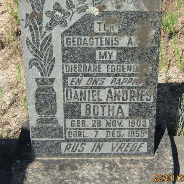 BOTHA Daniel Andries 1902-1958