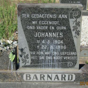 BARNARD Johannes 1904-1986