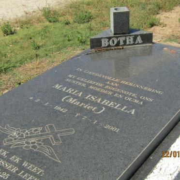 BOTHA Maria Isabella 1942-2001