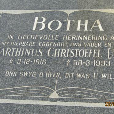BOTHA Marthinus Christoffel 1916-1993