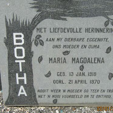 BOTHA Maria Magdalena 1918-1970