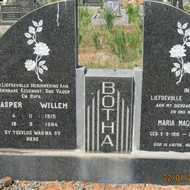 BOTHA Casper William 1915-1984 &amp; Maria Magdalena 1916-1971