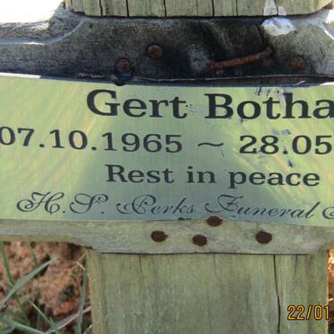 BOTHA Gert 1965-2018