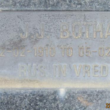 BOTHA J.J. 1910-1977