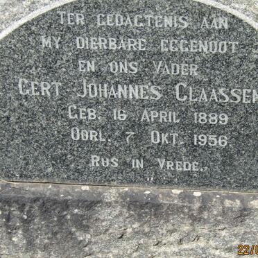CLAASSEN Gert Johannes 1889-1956
