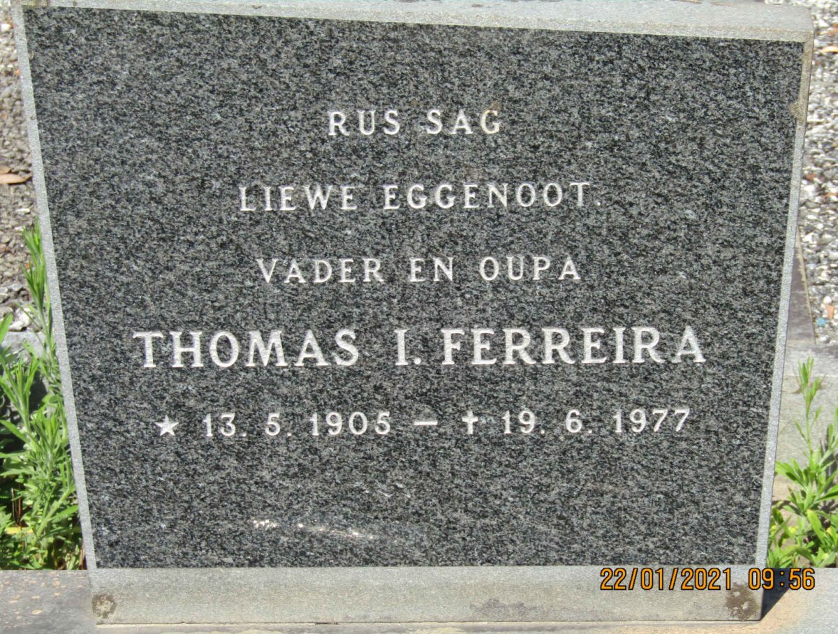 FERREIRA Thomas I. 1905-1977