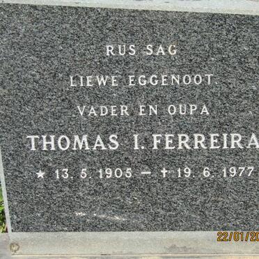 FERREIRA Thomas I. 1905-1977
