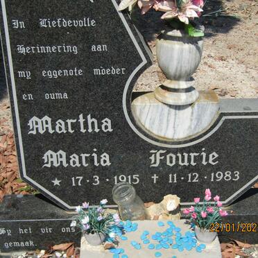 FOURIE Martha Maria 1915-1983