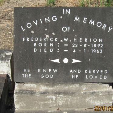 HERION Frederick W. 1892-1963