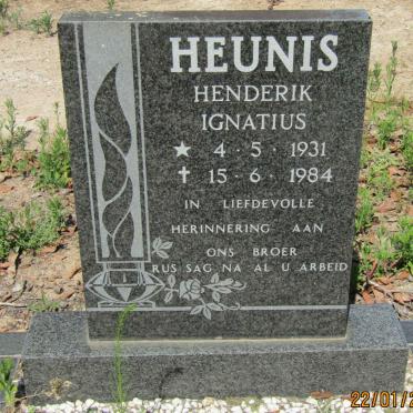 HEUNIS Henderik Ignatius 1931-1984