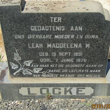 LOCKE Leah Magdalena M. 1891-1970