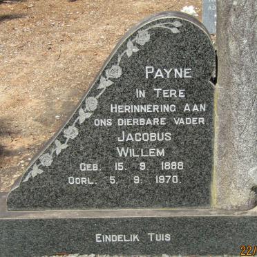 PAYNE Jacobus Willem 1888-1970