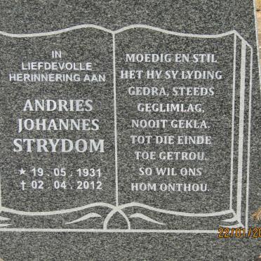 STRYDOM Andries Johannes 1931-2012