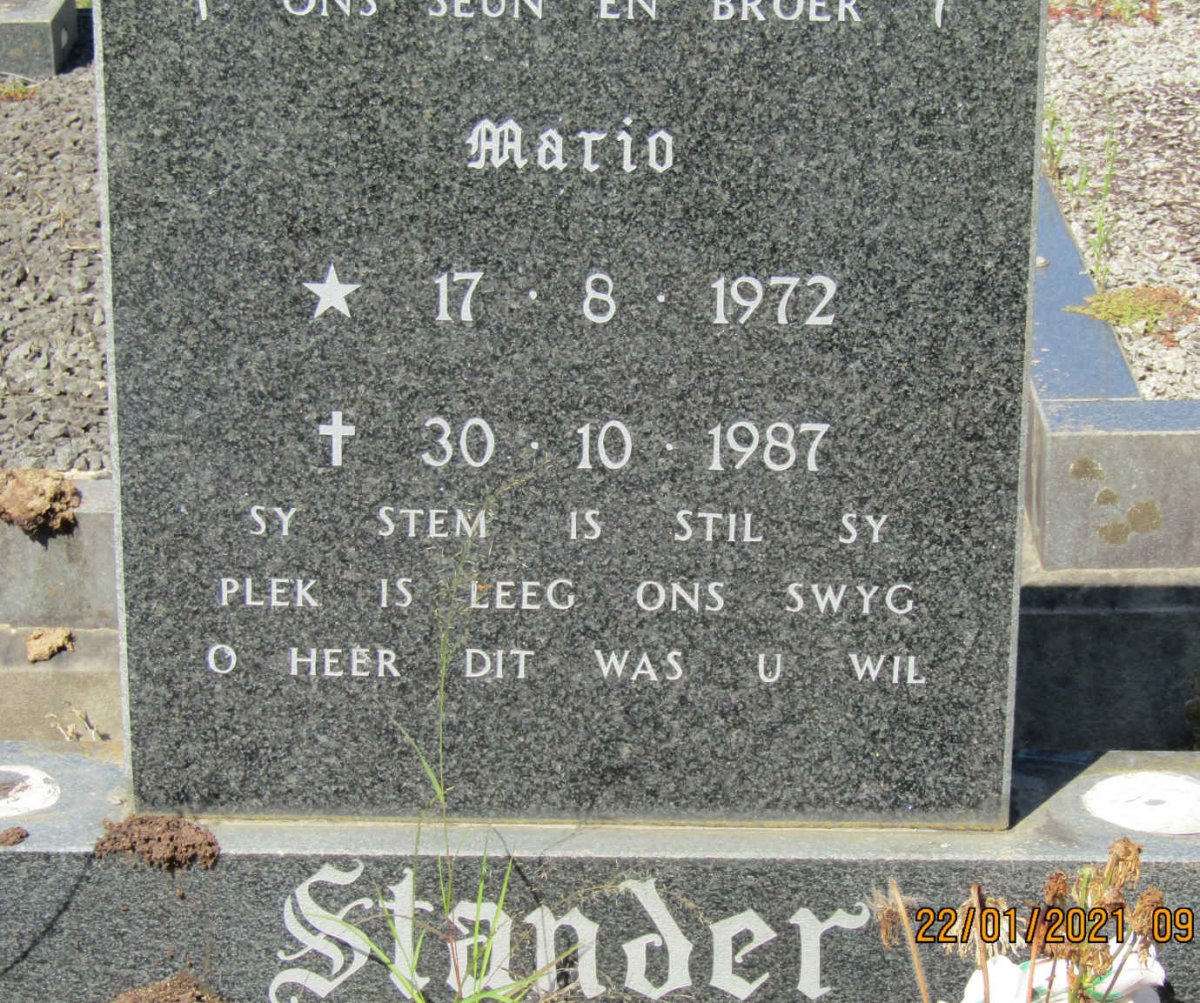 STANDER Mario 1972-1987