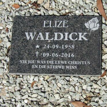 WALDICK Elize 1958-2016