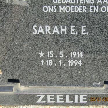 ZEELIE Sarah E.E. 1914-1994