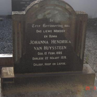 HUYSSTEEN Johanna Hendrika, van 1885-1974