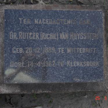 HUYSSTEEN Rutger, van 1889-1962