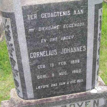 ROOYEN Cornelius Johannes, van 1896-1960