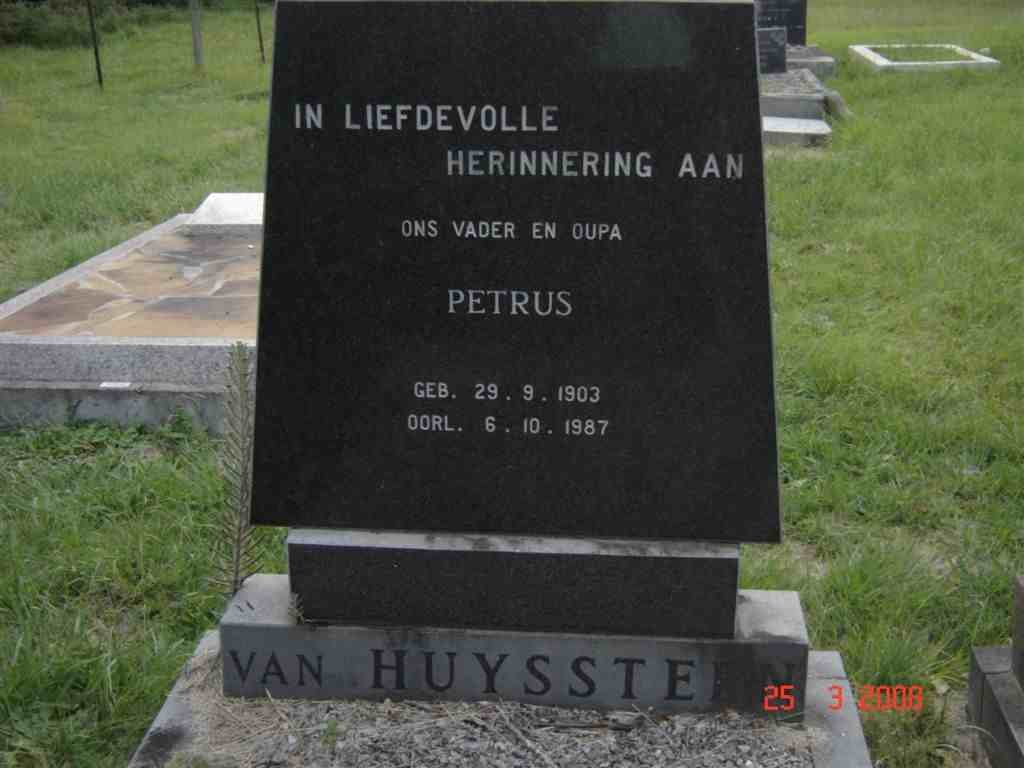 HUYSSTEEN Petrus, van 1903-1987